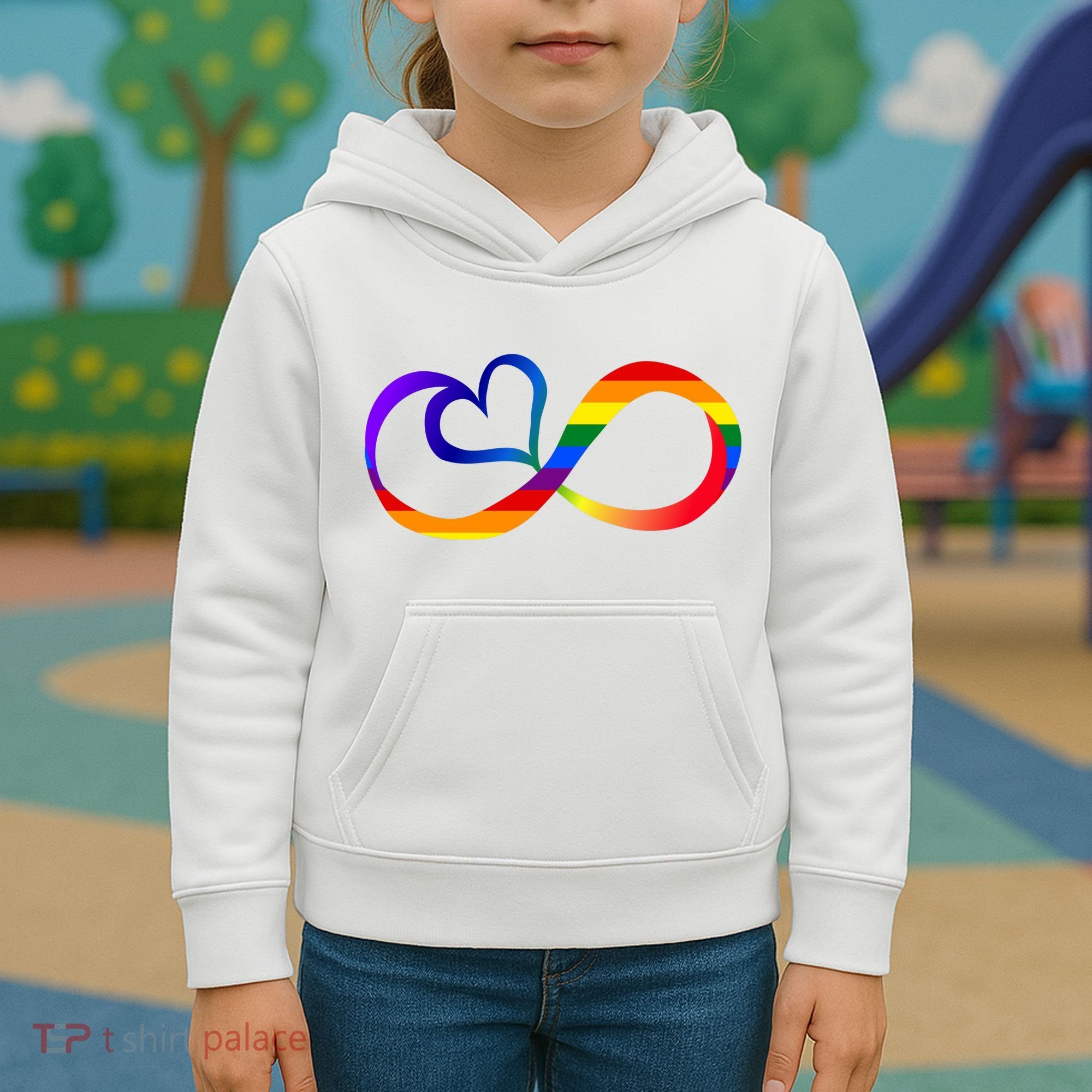 Neurodiversity Heart Symbol Kids Hoodie