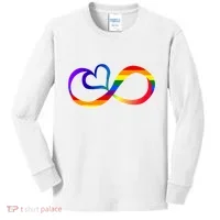Neurodiversity Heart Symbol Kids Long Sleeve Shirt thumb 0
