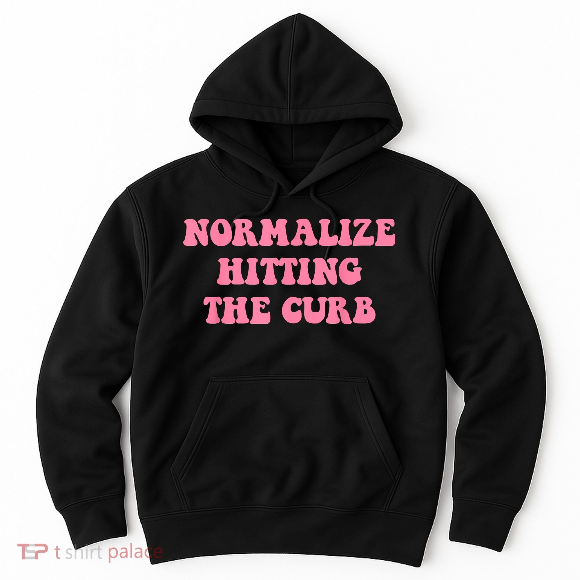 Normalize Hitting The Curb Funny Apparel Hoodie