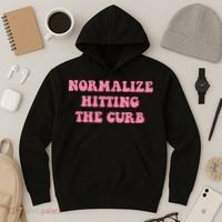 Normalize Hitting The Curb Funny Apparel Hoodie thumb 3