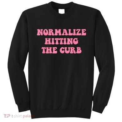 Normalize Hitting The Curb Funny Apparel Sweatshirt