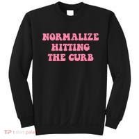 Normalize Hitting The Curb Funny Apparel Sweatshirt thumb 0
