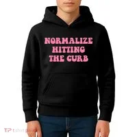 Normalize Hitting The Curb Funny Apparel Kids Hoodie thumb 4