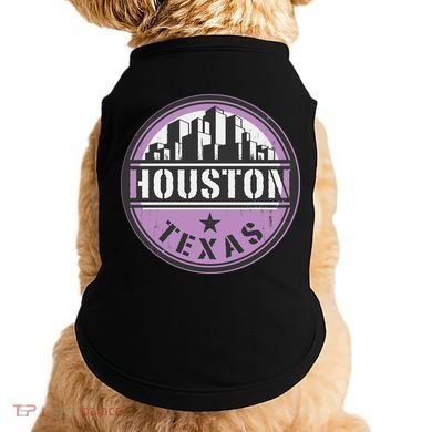 Neon Houston Texas Logo Doggie Tank