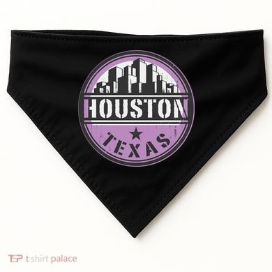 Neon Houston Texas Logo USA-Made Doggie Bandana