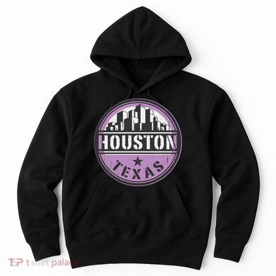 Neon Houston Texas Logo Hoodie