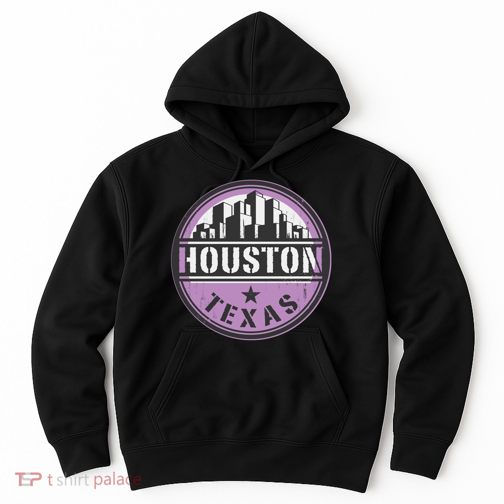 Neon Houston Texas Logo Hoodie