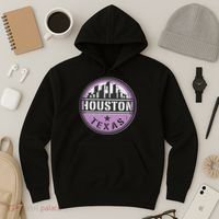 Neon Houston Texas Logo Hoodie thumb 3