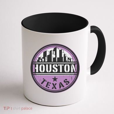 Neon Houston Texas Logo Coffee Mug back