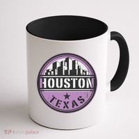 Neon Houston Texas Logo Coffee Mug thumb 1