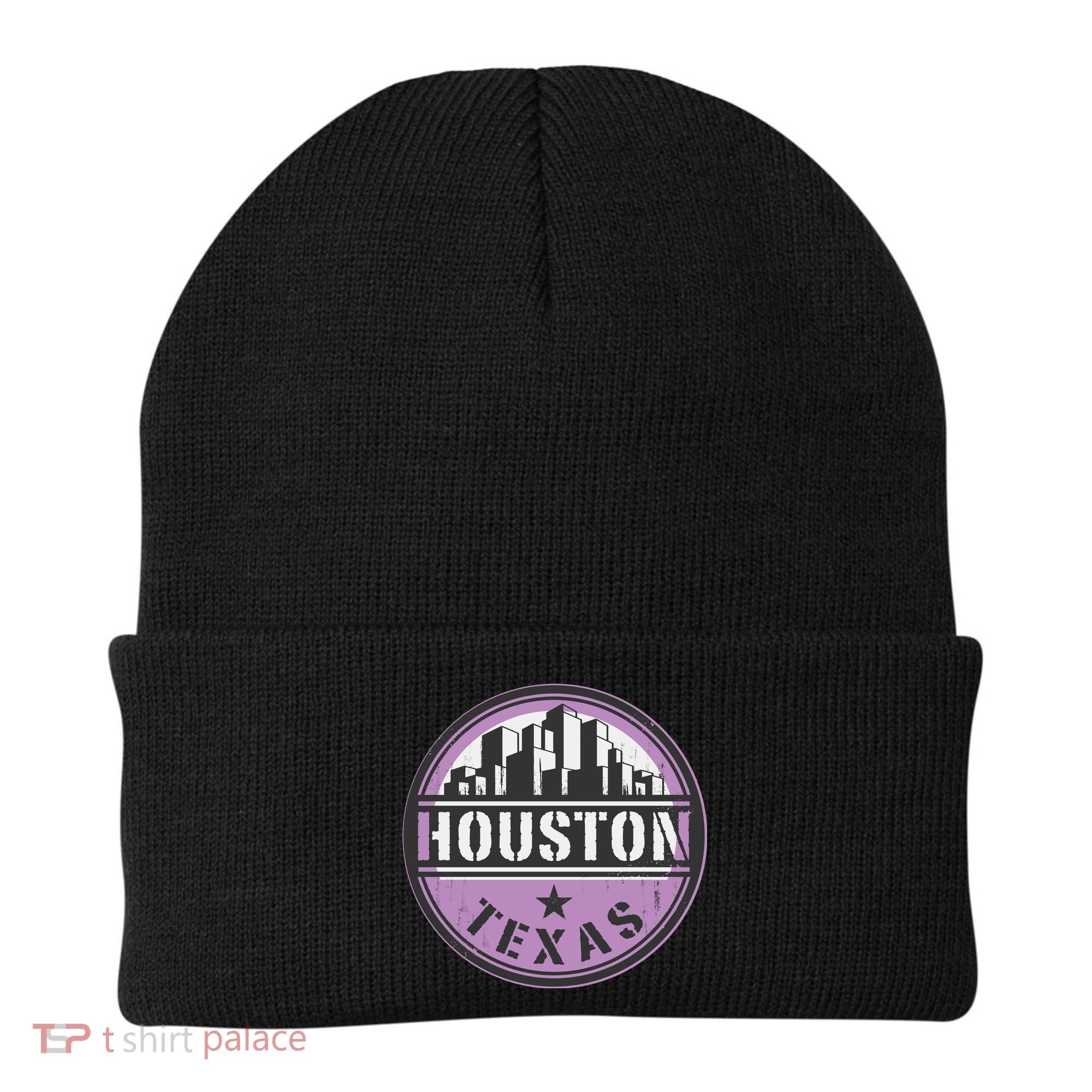 Neon Houston Texas Logo Beanie