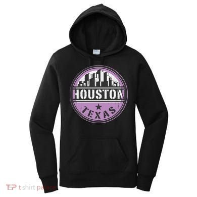 Neon Houston Texas Logo Women's Hoodie