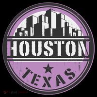 Neon Houston Texas Logo Women's Long Sleeve Shirt thumb 2