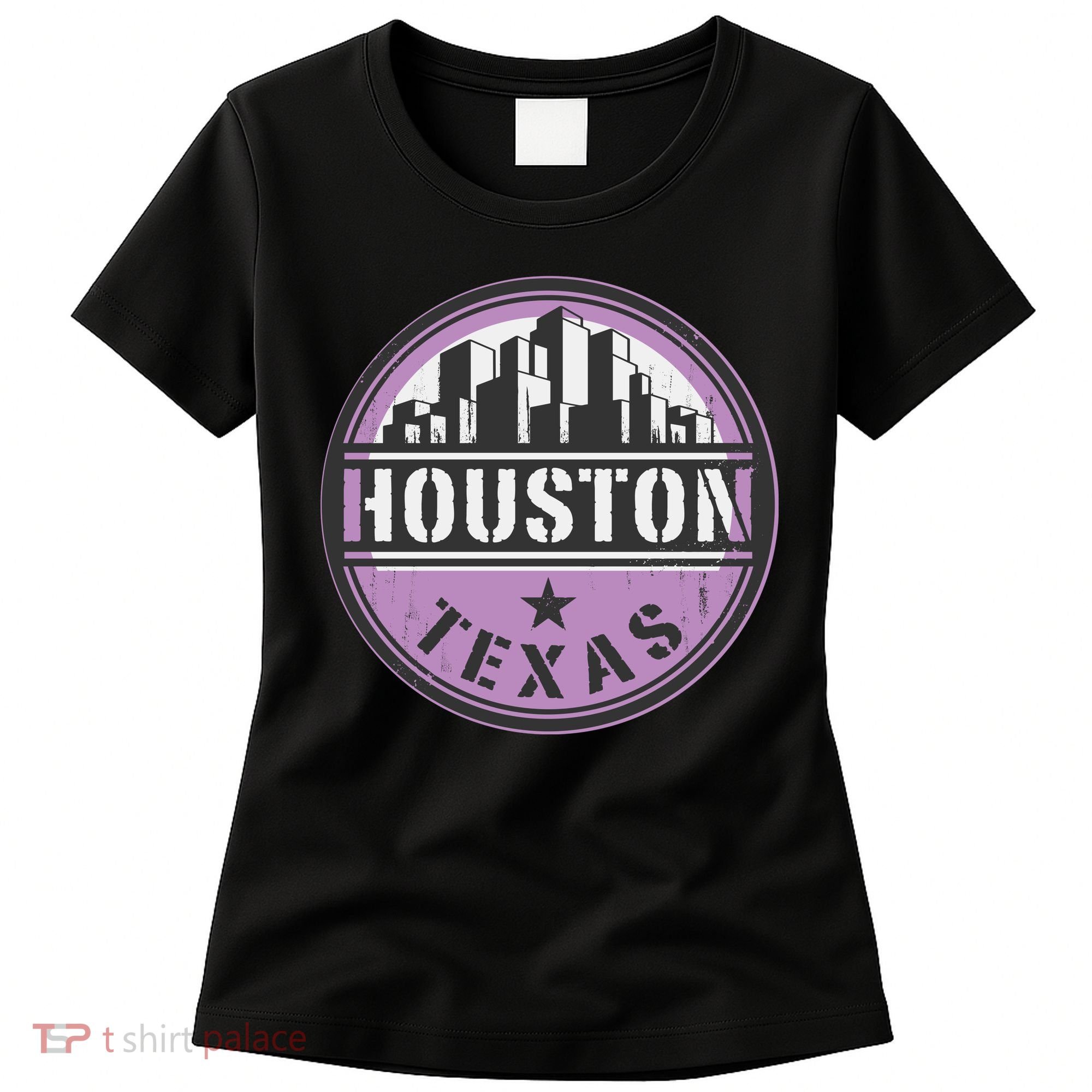 Neon Houston Texas Logo Women's T-Shirt