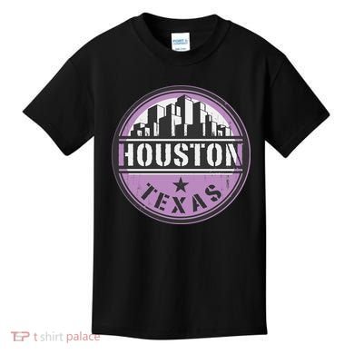 Neon Houston Texas Logo Kids T-Shirt