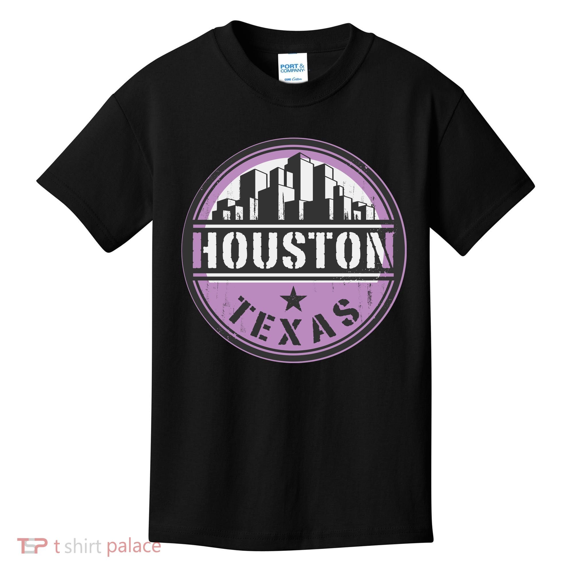 Neon Houston Texas Logo Kids T-Shirt
