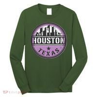 Neon Houston Texas Logo Long Sleeve Shirt thumb 0