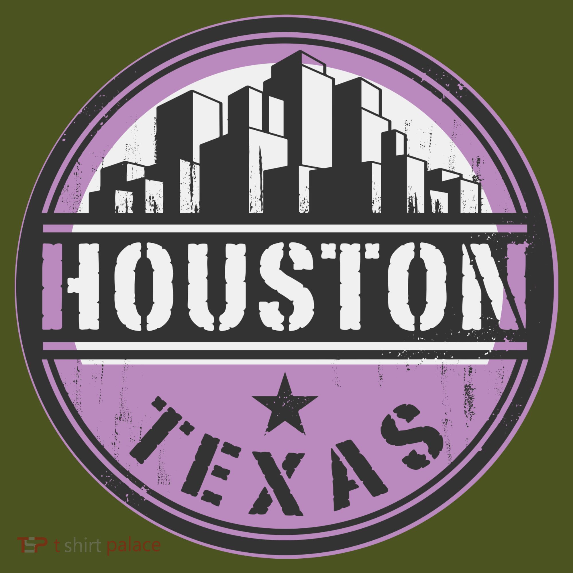 Neon Houston Texas Logo Long Sleeve Shirt