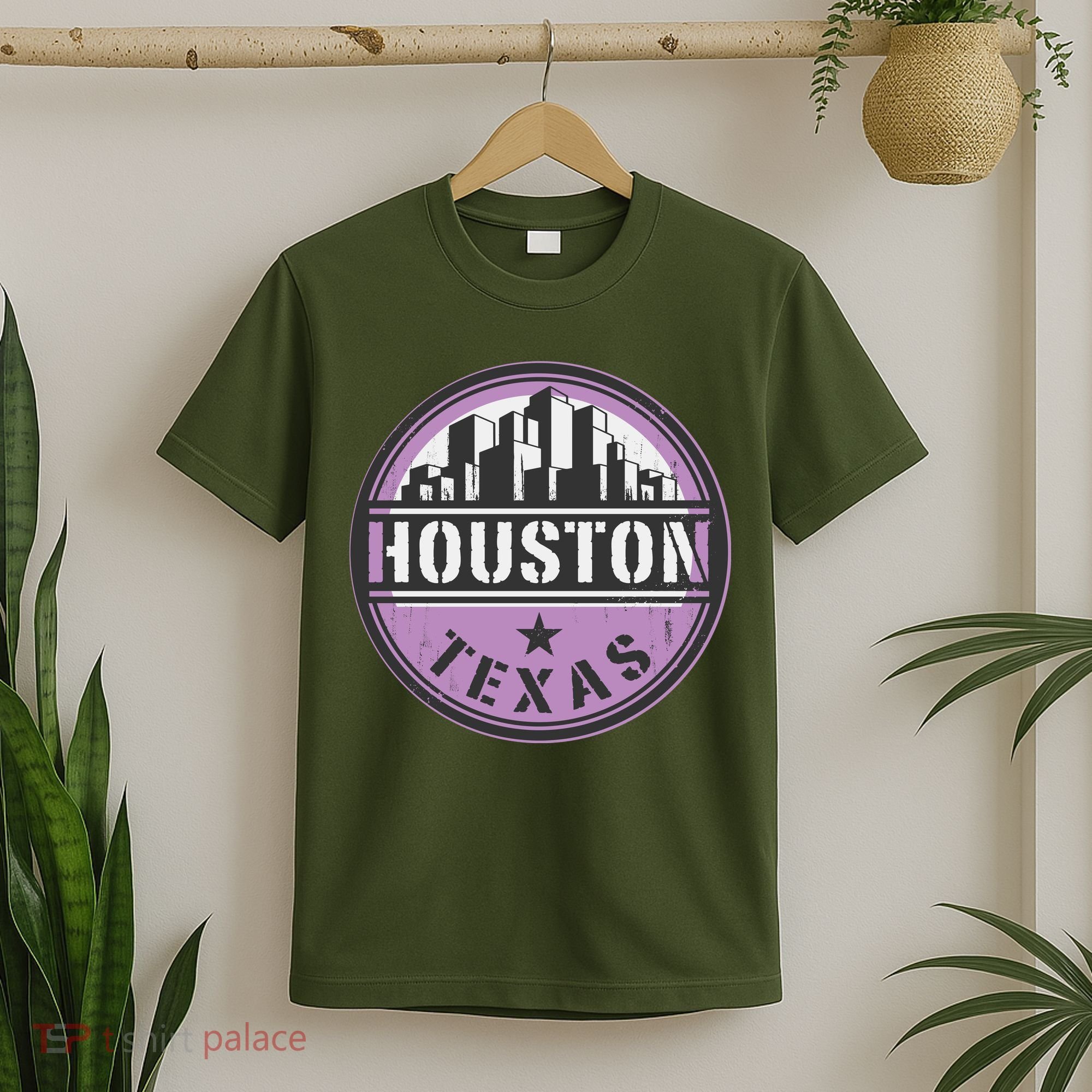 Neon Houston Texas Logo T-Shirt