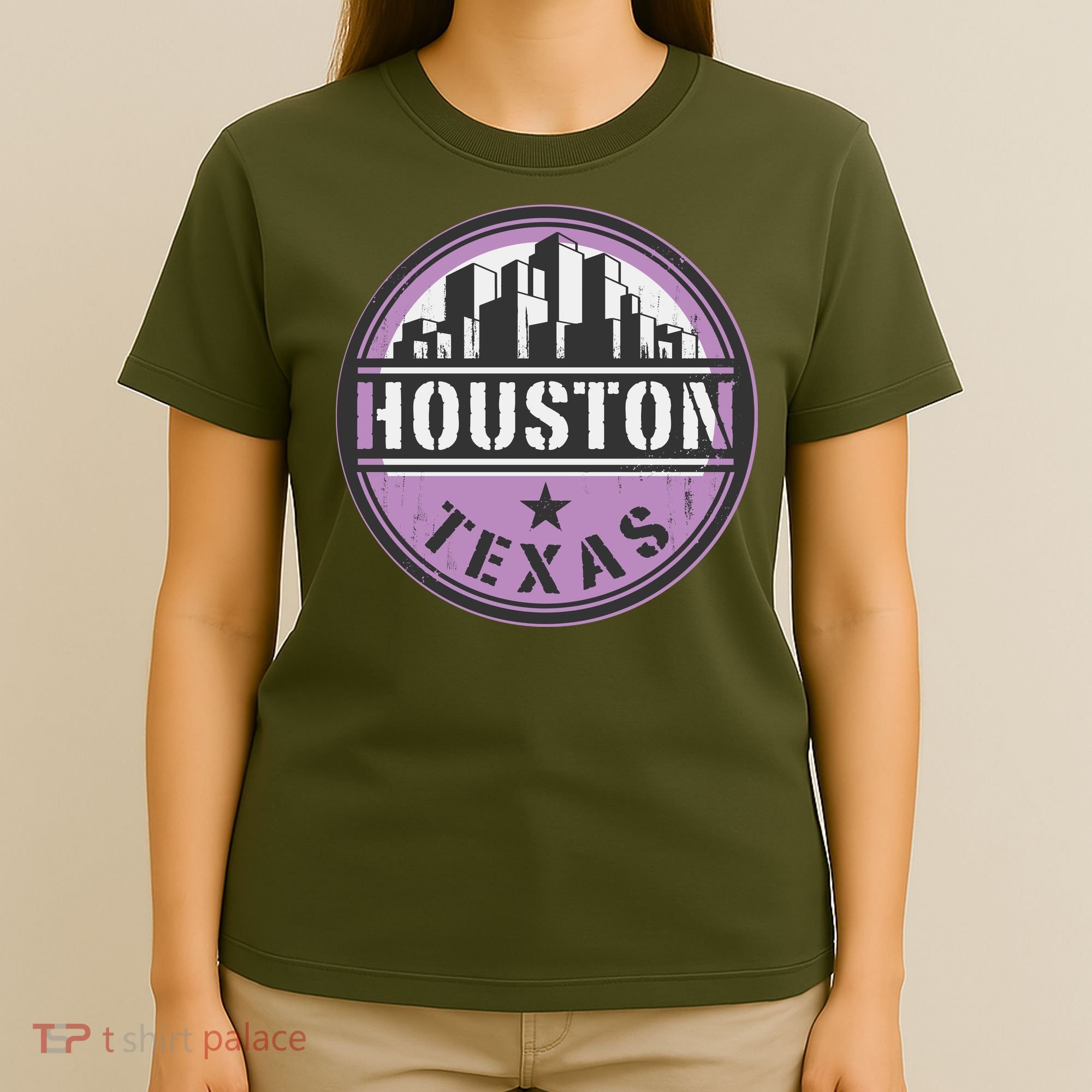 Neon Houston Texas Logo T-Shirt
