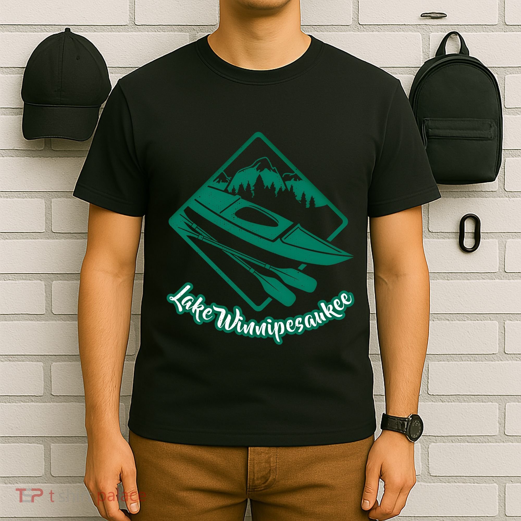 New Hampshire Vacation Lake Winnipesaukee Kayak Kayaking Gift T-Shirt