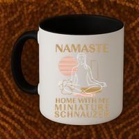 Namaste Home With My Miniature Schnauzer Sayings Dog Lover Gift Coffee Mug thumb 2