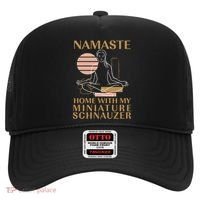 Namaste Home With My Miniature Schnauzer Sayings Dog Lover Gift Hat thumb 0