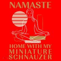 Namaste Home With My Miniature Schnauzer Sayings Dog Lover Gift Santa Hat thumb 1