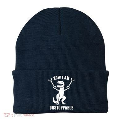 Now I Am Unstoppable Funny TRex Beanie