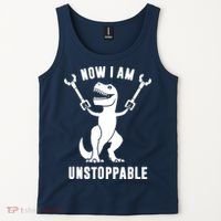 Now I Am Unstoppable Funny TRex Tank Top thumb 2