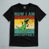 Now I am Unstoppable TRex Funny Dinosaur Retro Vintage T-Shirt thumb 5
