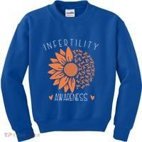 National Infertility Awareness Week Sunflower Gift Kids Sweatshirt thumb 0