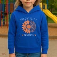 National Infertility Awareness Week Sunflower Gift Kids Hoodie thumb 3