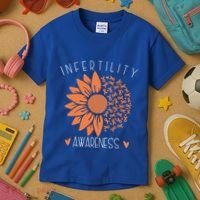 National Infertility Awareness Week Sunflower Gift Kids T-Shirt thumb 3