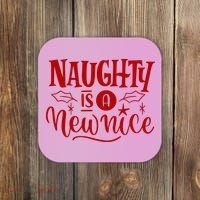 Naughty Is A New Nice Funny Holiday Gift Coaster thumb 0