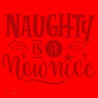 Naughty Is A New Nice Funny Holiday Gift Santa Hat thumb 1
