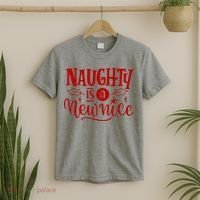 Naughty Is A New Nice Funny Holiday Gift T-Shirt thumb 2