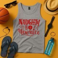 Naughty Is A New Nice Funny Holiday Gift Tank Top thumb 4