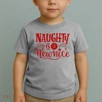 Naughty Is A New Nice Funny Holiday Gift Toddler T-Shirt thumb 2