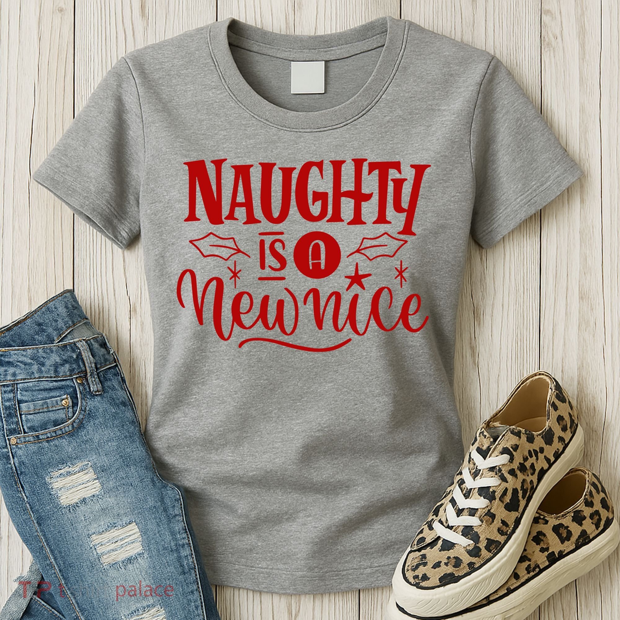 Naughty Is A New Nice Funny Holiday Gift Women's T-Shirt