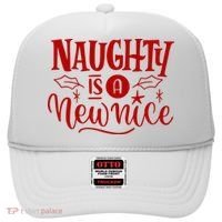 Naughty Is A New Nice Funny Holiday Gift Hat thumb 0