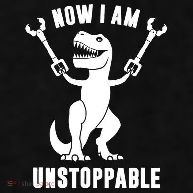 Now I Am Unstoppable Funny TRex Ladies PosiCharge Tri-Blend Wicking Tank