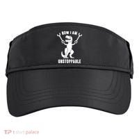 Now I Am Unstoppable Funny TRex Adult Drive Performance Visor thumb 0