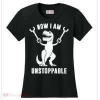 Now I Am Unstoppable Funny TRex Women's Cooling Performance Crew T-Shirt thumb 0