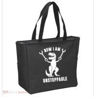 Now I Am Unstoppable Funny TRex Tote Bag thumb 2
