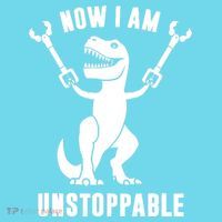 Now I Am Unstoppable Funny TRex Kids Long Sleeve Shirt thumb 2