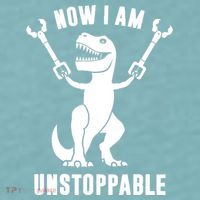 Now I Am Unstoppable Funny TRex Sueded Cloud Jersey T-Shirt thumb 2