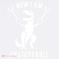 Now I Am Unstoppable Funny TRex Garment-Dyed Sweatshirt thumb 2