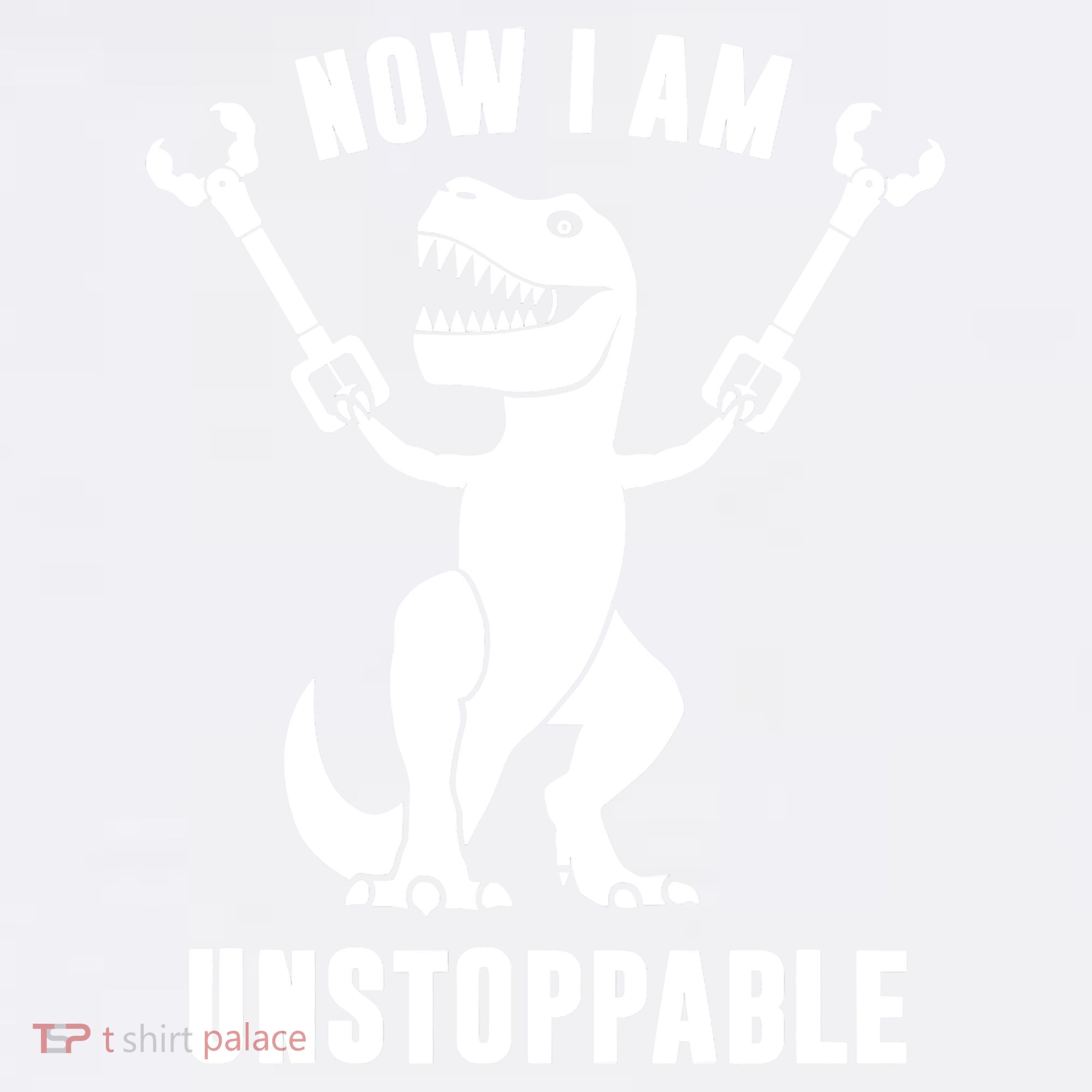 Now I Am Unstoppable Funny TRex Garment-Dyed Sweatshirt