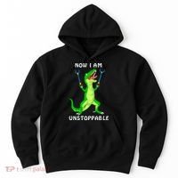 Now I Am Unstoppable Dinosaur Hoodie thumb 0